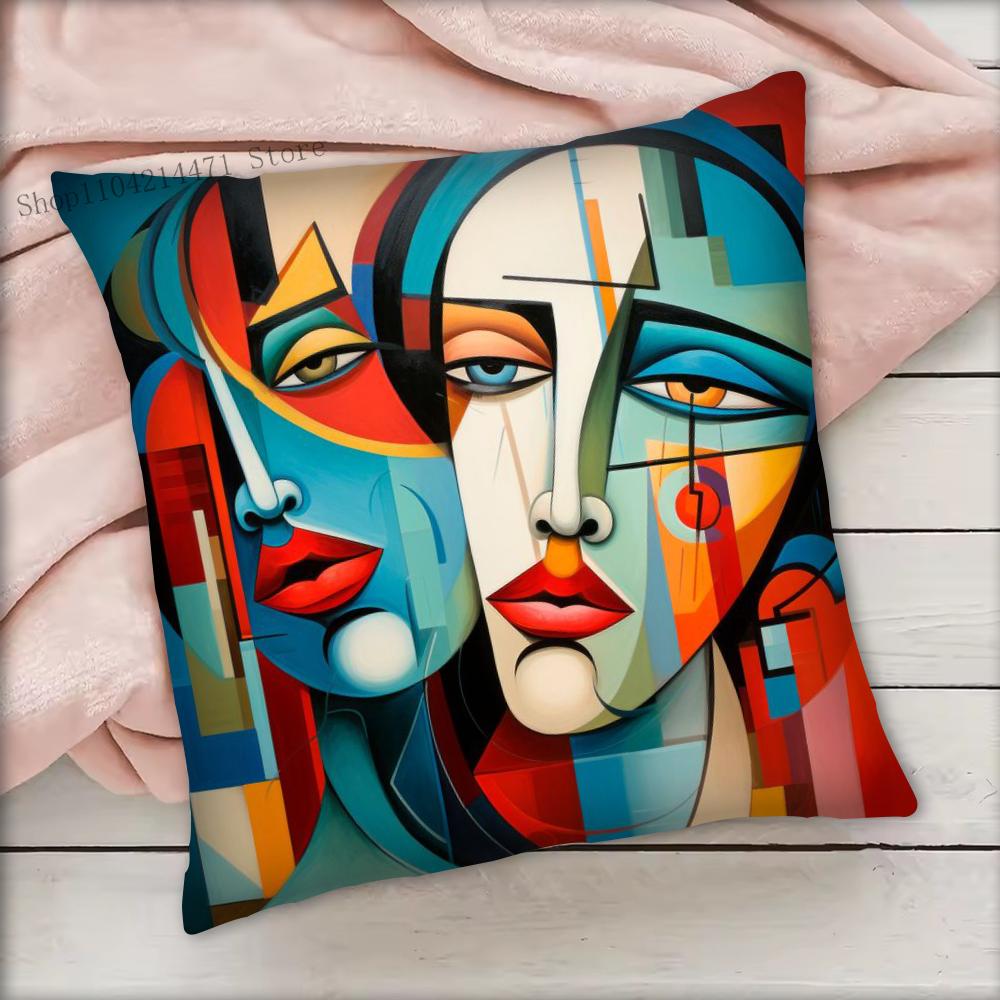 1pc Picasso Famous Paintings Art Pillow Case Square Bedroom Sofa Leisure Comfort Cushion Car Living Room Home Decoration