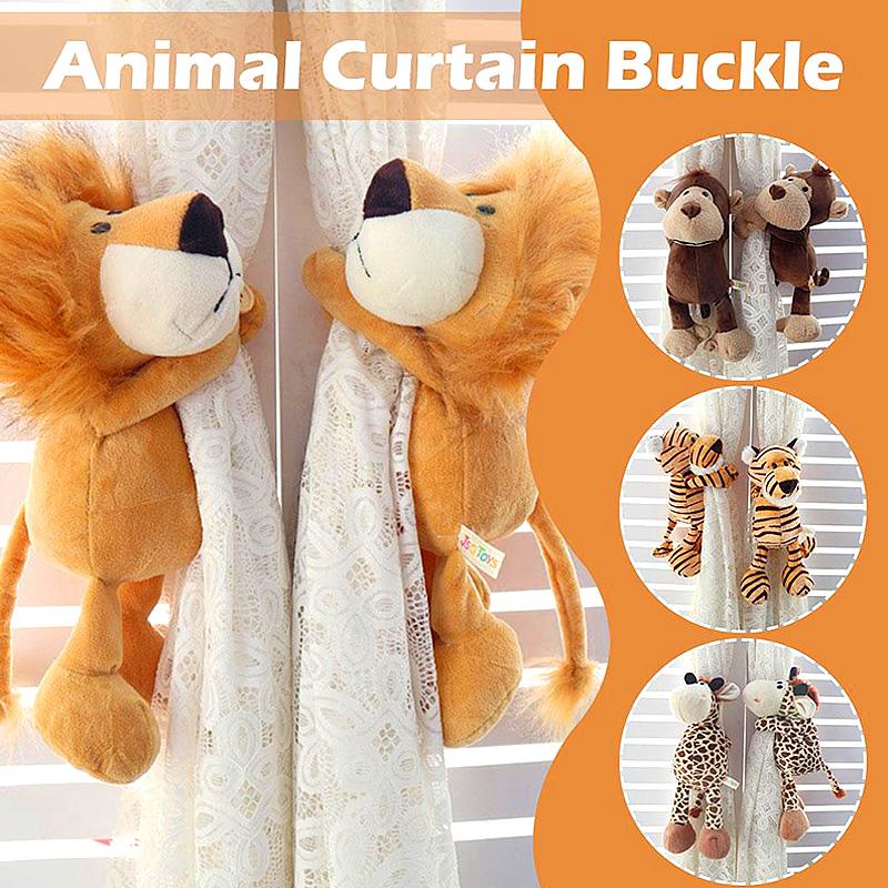 1pcs Room Jungle Tieback Forest Tie Backs Animals Curtain Holder Hooks Children Straps