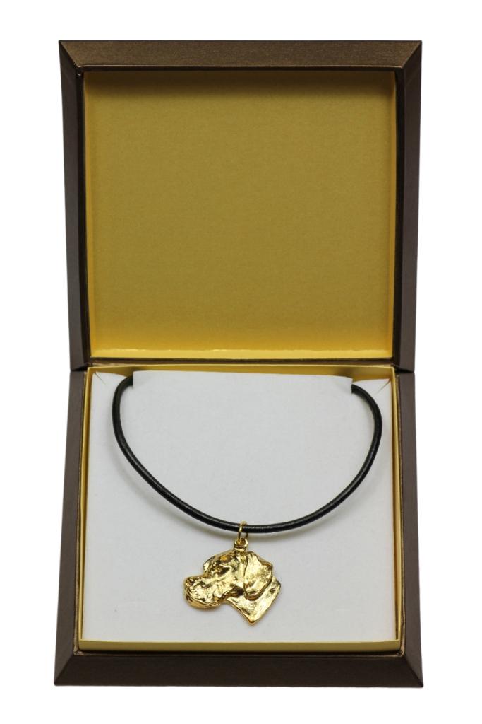

English Pointer I - Dog necklace in gift box, gold-plated pendant for dog fan, striking jewellery by Art-Dog