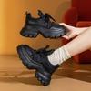 8CM Women Casual Shoes Genuine Spring Autumn Fall Platform Sneakers Chunky Comfortable Non Slip Heel Walking Shoes