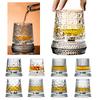 Nowe Szklanki do Whisky Obrotowa Szklanka do Whisky Ze Szklaną Podstawą Rum Obrotowa Szklanka Stopnie 360 Podstawa do Picia Akcesoria Kryształowe 2 Q0M5