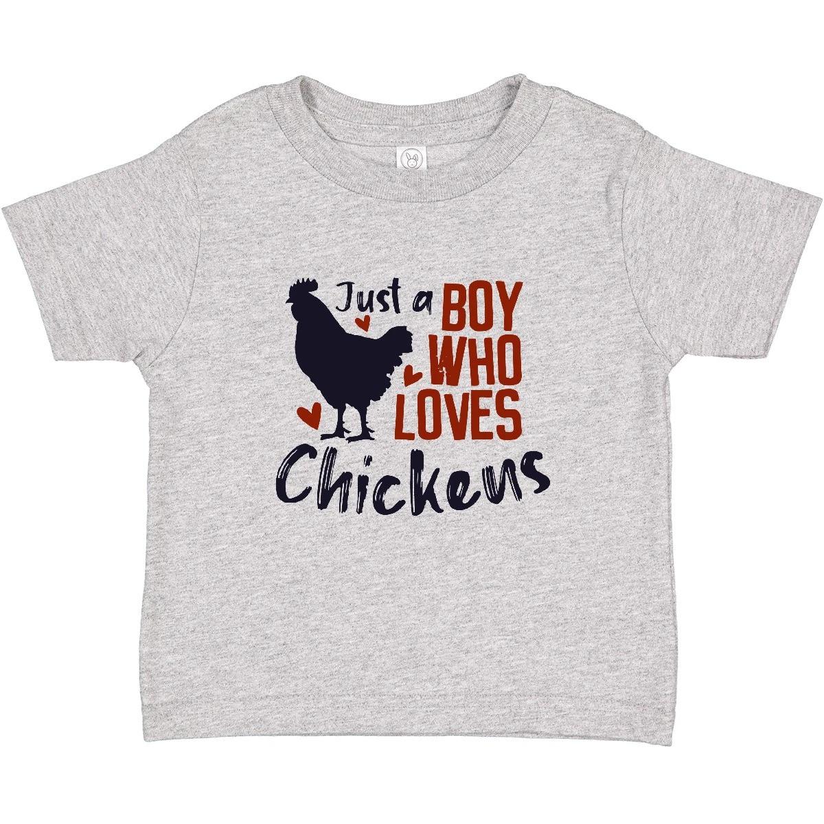 Inktastic Just A Boy Who Loves Chickens Baby T-Shirt Infant Tees Shower Clothing 130