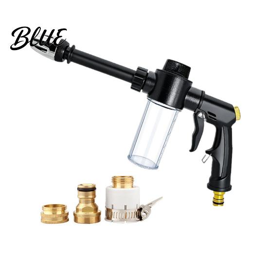 Car Wash Hose Nozzle Garden with Foam Cannon 3 Spray Modes High-Pressure Yard Cleaning Nozzle Heavy Duty Booster for Washing Outdoor