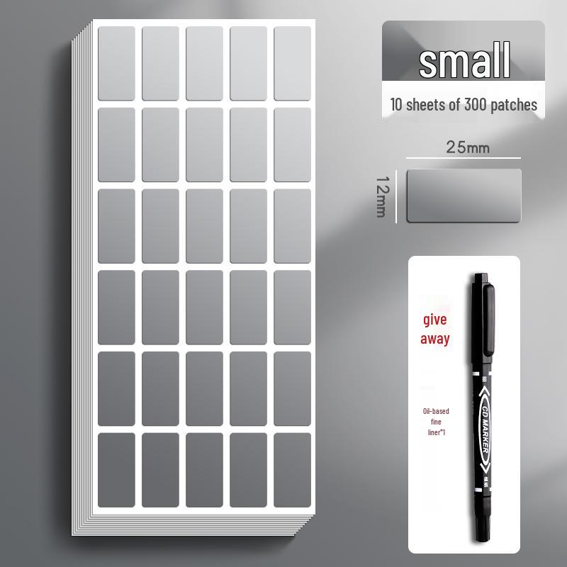 Handwritten Silver Matte Waterproof & Oilproof Tear-Resistant Self-Adhesive Label for Food & Drug Samples