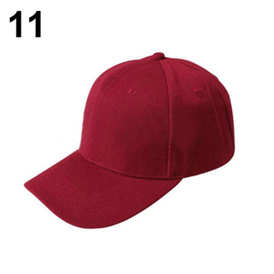 Women Men Casual Sports Baseball Cap Solid Color Blank Visor Hat Snapback Cap