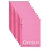 KOKUYO Campus Dotted A 30 Set of Notebook, Ruled, B5, Ruled, Sheets, Pink, 10, No-3CAT-PX10