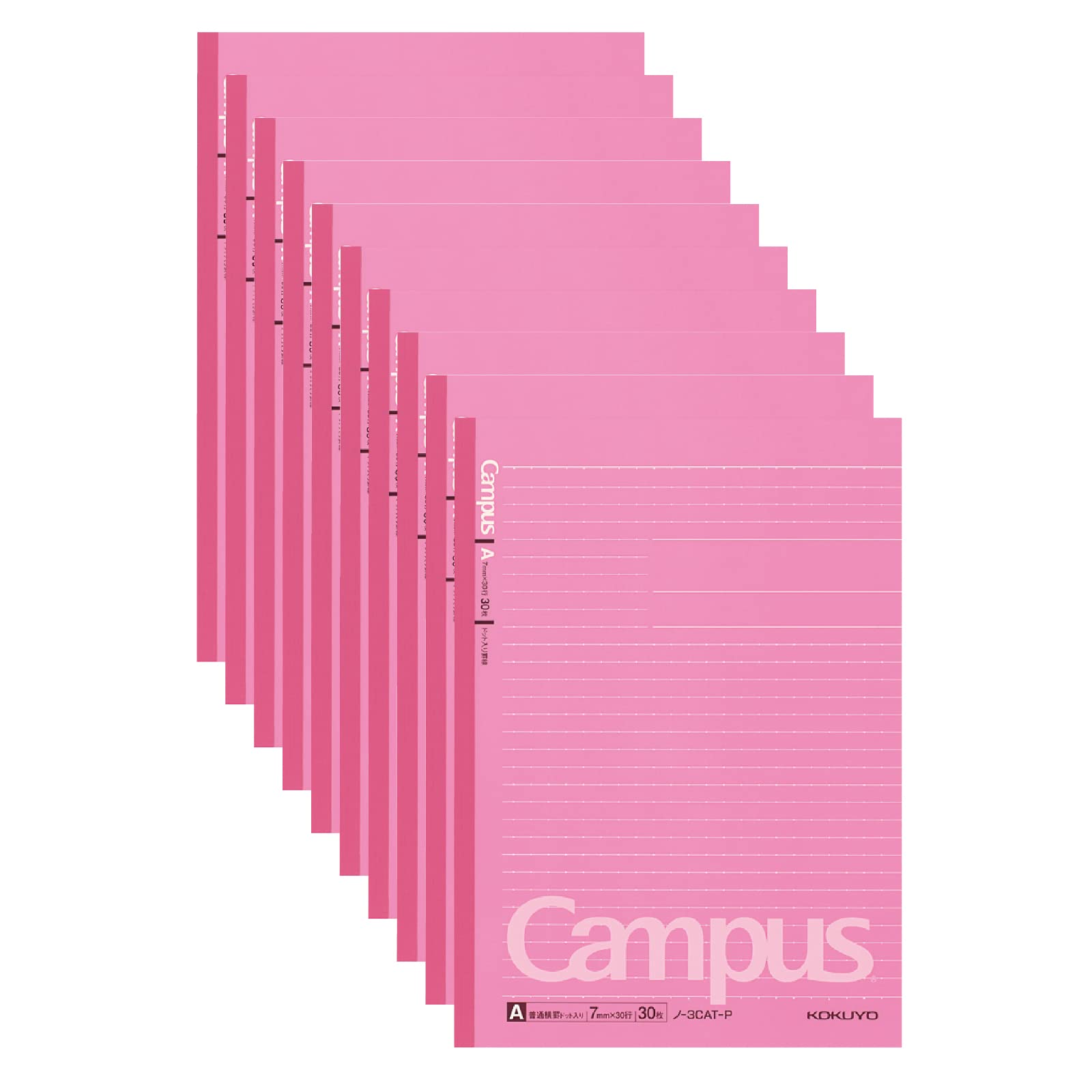 KOKUYO Campus В точку A 30 Наборов Тетрадей, В линейку, B5, В линейку, Листы, Розовый, 10, №-3CAT-PX10 розовый