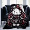1pc Rose Hello Kitty Blanket, Soft Throw for Room Decor, Perfect Gift Idea for Family and Friend, Living Room, Travel, Camping, Car Blankets, Beach, O