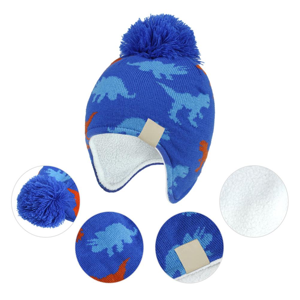Kinder Baby Winter Mütze mit Ohrenklappen Polarfleece gefüttert Skifahren Kinder Strickmütze
