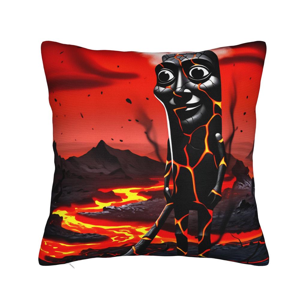 Pillow Cover Tung Tung Tung Sahur Bootleg Brainrot Italian Brainrot Meme Trendy Pillow Case For Living Room Chair Pillowcases