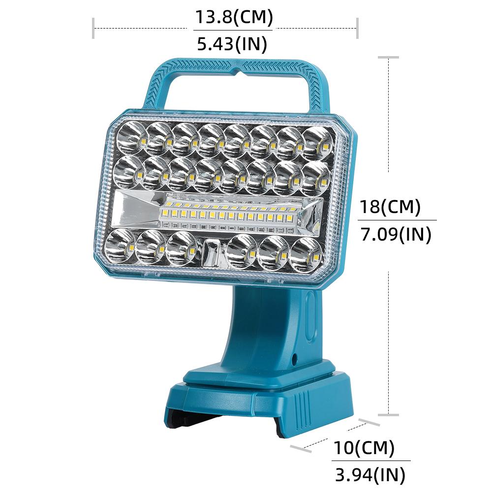 Suitable for Bosch 18v Lithium Battery Adjustable 120 ° LED 5-inch Ultra Bright Remote Control Portable LED Searchlight