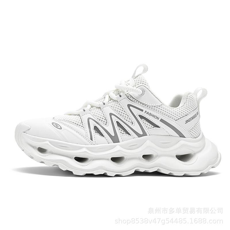 Casual shoes Lightweight thick-soled cushioning mesh shoes Outdoor light luxury Hong Kong style sports dad shoes