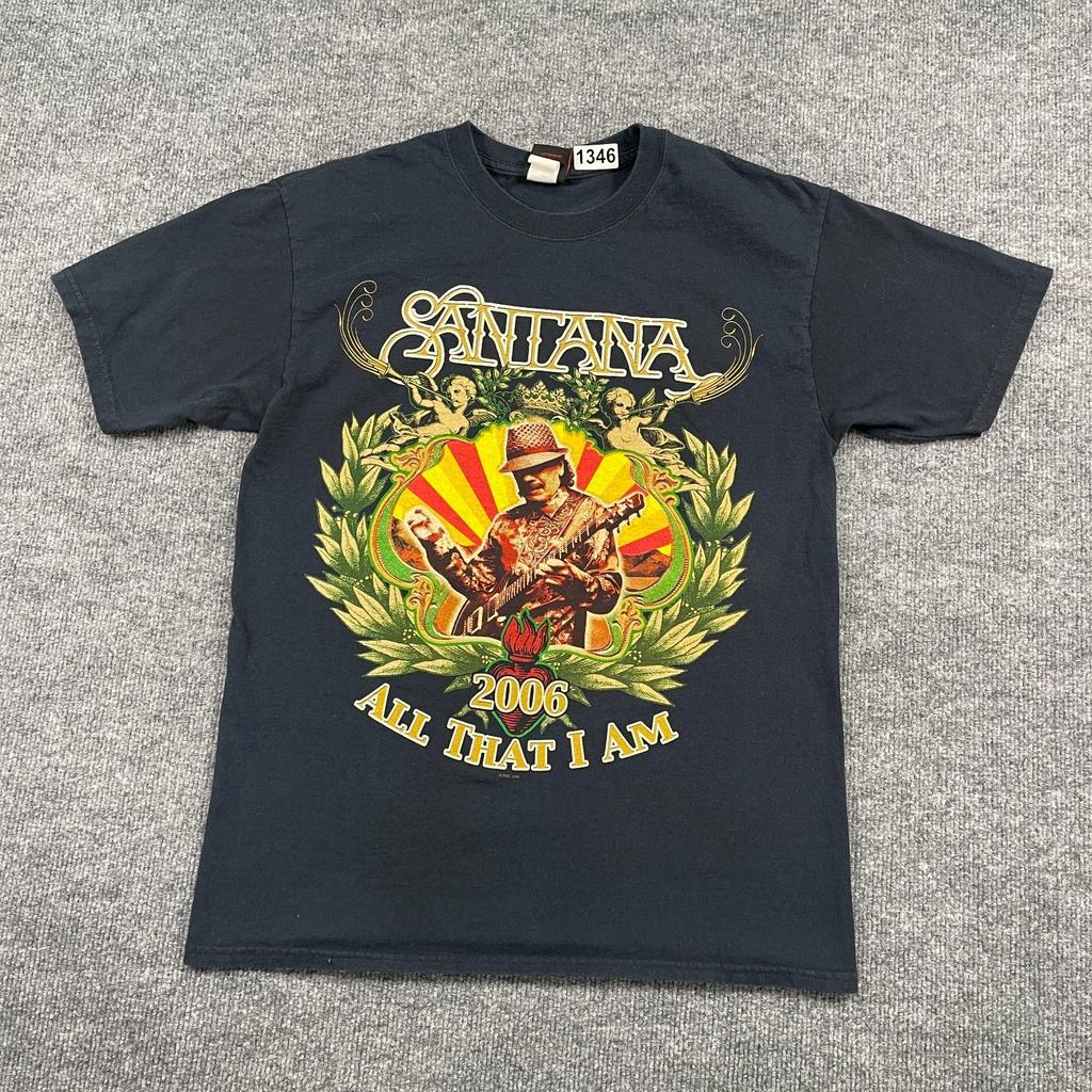 Vintage 2006 Carlos Santana All-That-I-Am Concert Tour Shirt Medium 20x26 Black