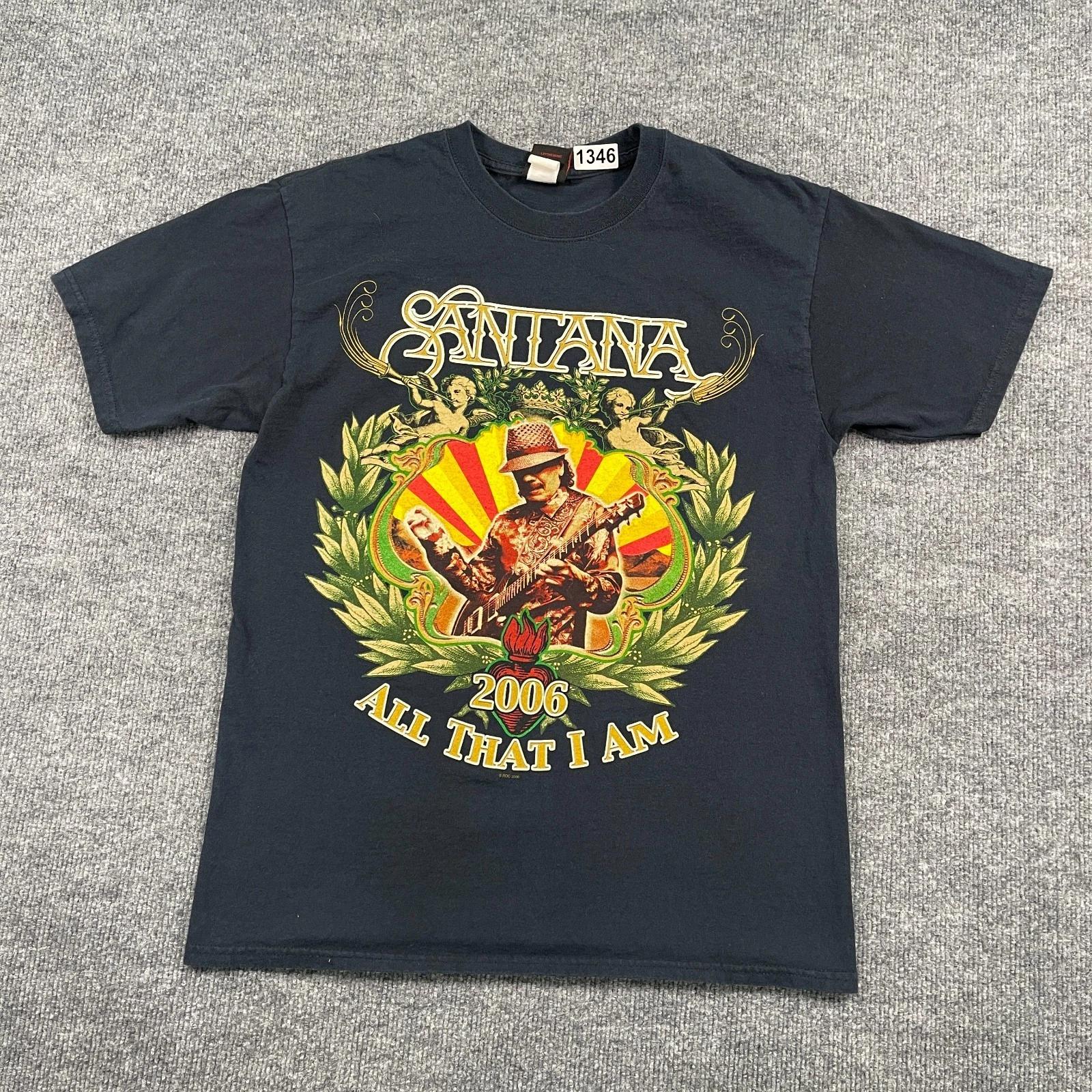 

Винтажная футболка Carlos Santana All-That-I-Am Concert Tour 2006 года, размер Medium, 20x26, черная 2XL