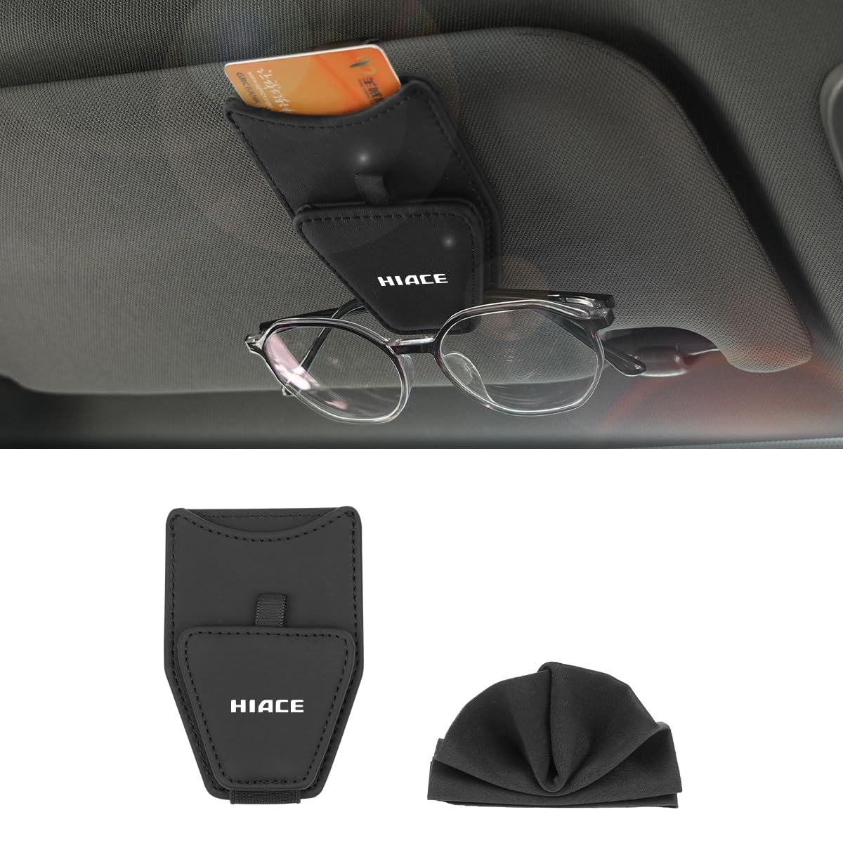 

HIACE Car Glasses Clip Sunglasses Holder Magnetic Adsorption Card Storage Hiace HIACE чёрный
