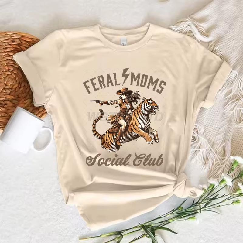Cowgirl TShirts Unisex Summer Short Sleeve TShirt Funny Mothers Day Retro Clothing Harajuku Cowgirl Fashion Casual Tops Tees