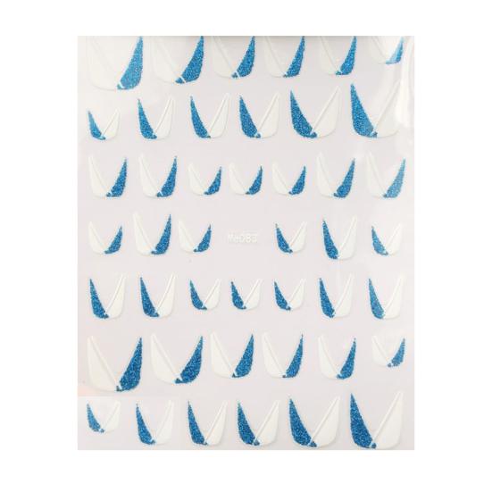 Nagellinienaufkleber im französischen Stil, selbstklebend, ultradünn, Glitzernägel, funkelnder, schräger Streifen