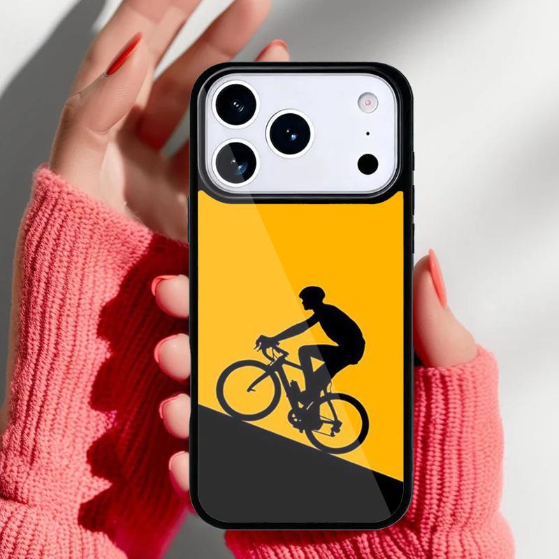 Cycling Bike Phone Case for iPhone 17 16 15 14 13 Pro Max Back Cover for 12 11 Pro Coque