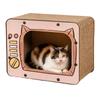 Cardboard Cat House Non-Slip Bottom Pet Supplies Cardboard Cat Scratcher Pet Bed For Furniture Protector Play Exercise