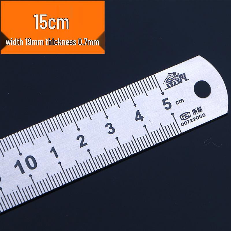 Righello in Acciaio Inossidabile da 1 m, Disponibile nelle Misure da 1,2 m, 1,5 m, 2 m e 15/20/30/50/60 cm, Piastra in Acciaio Spessorata