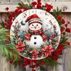 Christmas Decoration Sign,indoor Hanging decorations,2D Flat Wooden Products with Christmas Snowman patterns,Christmas Gifts for Friends and Family