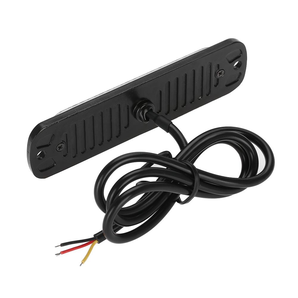 4 Adet 1224V Araba 6 LED Flaş Çakar Acil Durum Uyarı Işığı Izgara Yanıp Sönen Işık Barı Sarı