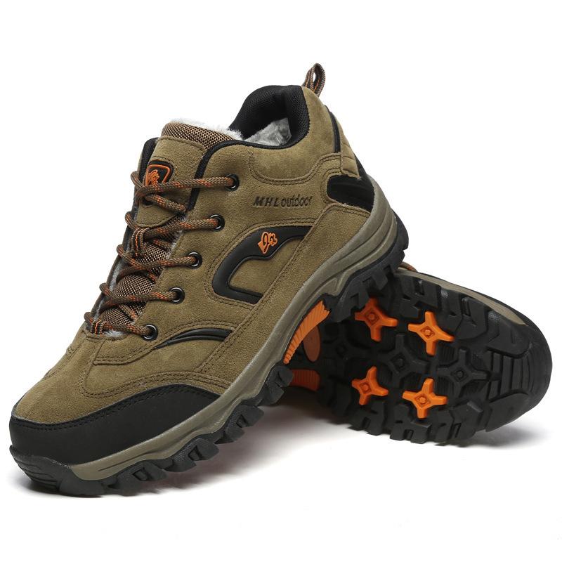 Pánské zimní sametové outdoorové sportovní boty na turistiku 2025 nové lehké protiskluzové a oděruvzdorné turistické pánské cestovní boty