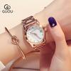Steel Band Women's Watch Fashionable Simple Quartz Watch Women's Student Rhinestone Scale Waterproof Watch