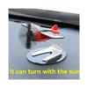 Solarbetriebenes Rotierendes Flugzeug, Dekorative Ornamente, Luftreiniger, Geschenk für Flugzeugliebhaber, Heim-/Schreibtisch-Accessoires, Rot