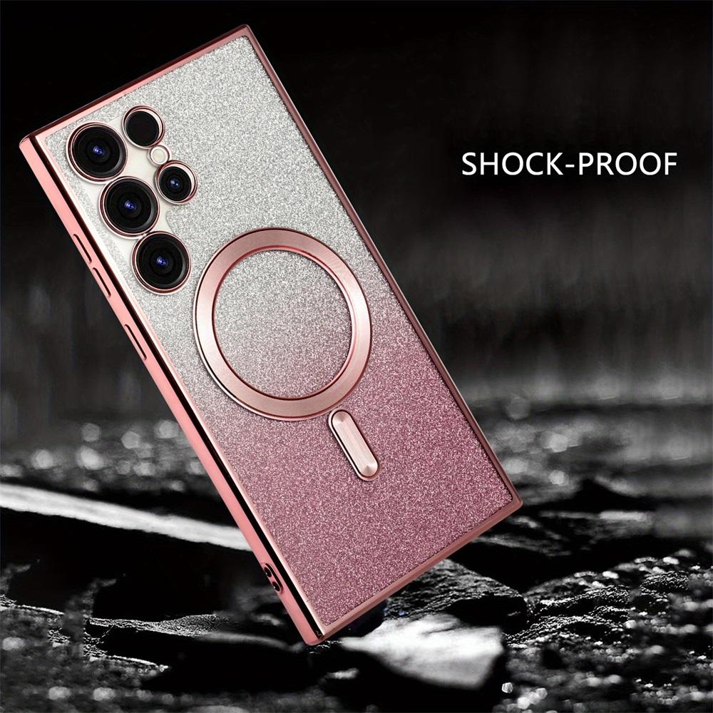 Capa BlingBright para Samsung Galaxy S24 S23 S22 S21 S20 Ultra Plus FE Glitter Case Note20 Ultra Plate Wireless MagSafe Magnetic