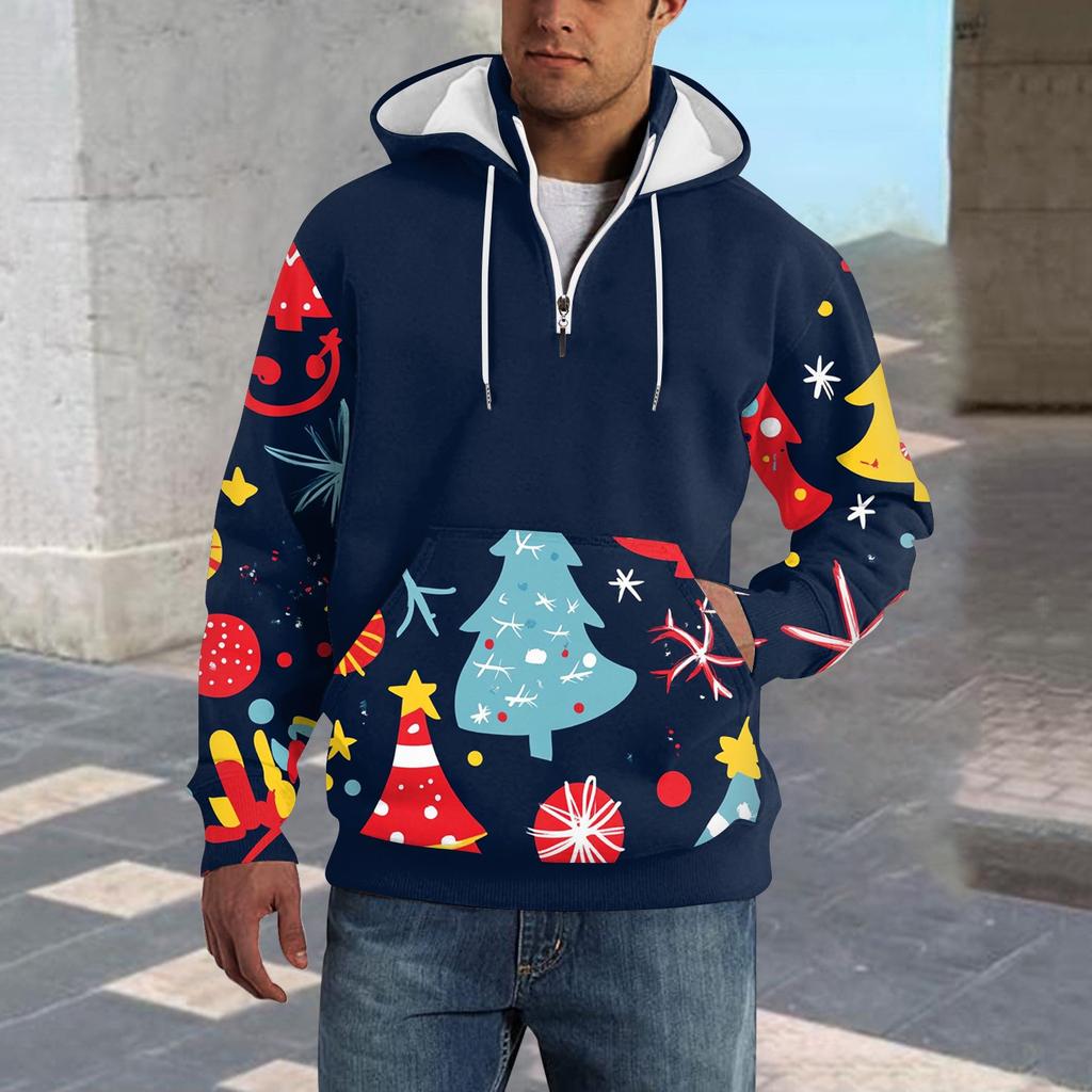 Bahar ve Erkek Ayakta Yaka Sweatshirt Açık Hava Rahat Kazak Üstleri