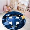 1PC round rug Monter-rey Football Crest Art Printed Round Area Rug ,Rug For Home Office, Round Chair Rug, Decorative Carpet Fan gifts Christmas gift