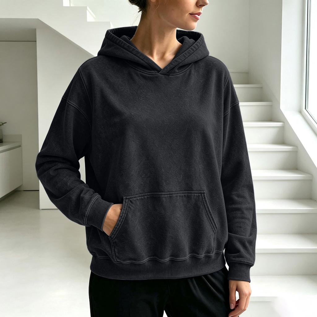 Women's Casual Hooded Pullover Sweatshirt - Comfortable Fashion Hoodie for Everyday Wear
