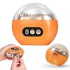Upgraded 3-in-1 Electric Nail Clipper with 3-Speed Polishing, Auto Toenail & Fingernail Trimmer, Safe & Efficient—3.35×2.95in, Orange