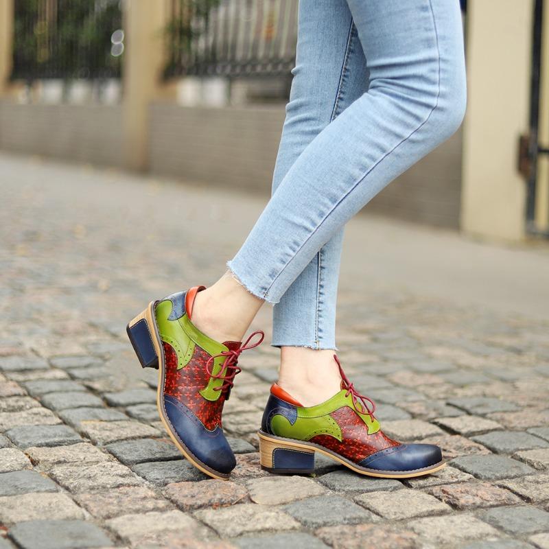 Export New Casual Retro Brock Splicing College Style Shoes