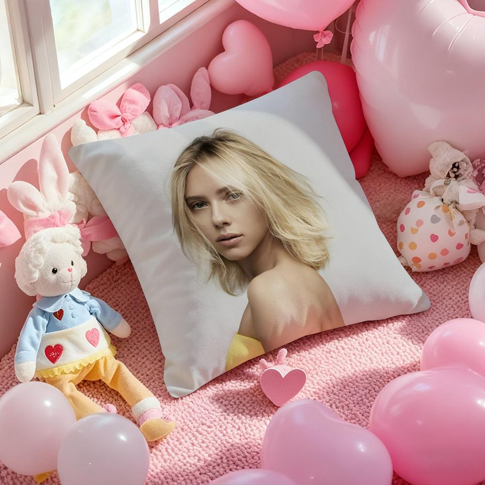 S-Scarlett J-Johansson Kissenbezug mit Aufdruck für Wohnzimmer-Sofakissenbezug & Schlafzimmerdekoration