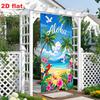 New Summer Hawaiian Door Banner: Beach Party & Festival Photo Backdrop Decoration