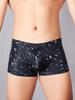 Sexy Men Pu Boxer Panties Fashion Faux Leather Lingerie Low Waisted Underwear Man Clothing Leopard Underpants Allure Panties