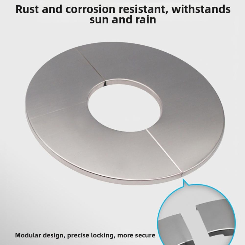 4pcs 23-61mm Stainless Steel Water Pipe Wall Covers Bathroom Shower Decorative Cover For Drain Pipes Easy Installation