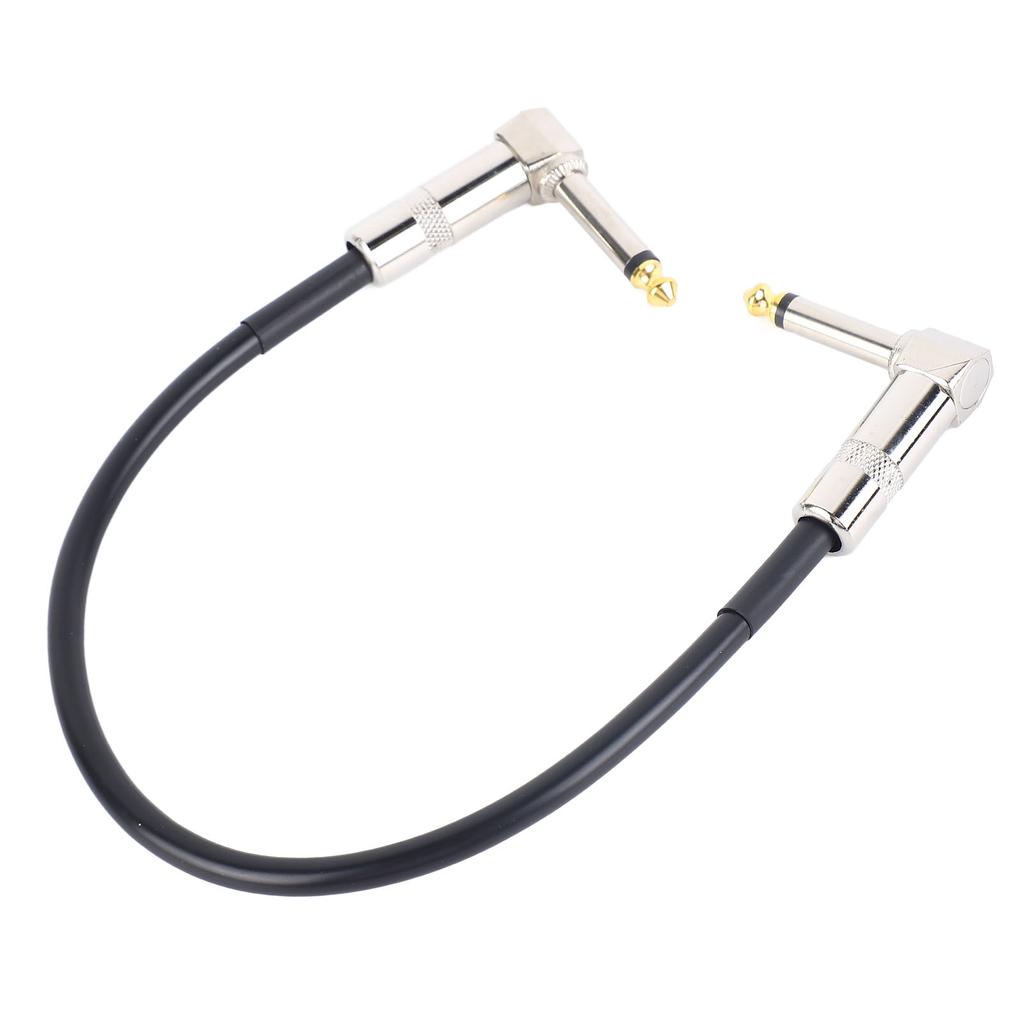 6.35mm Effect Cable Noise Suppression Metal Core Right Angle Plug Guitar Patch Cable Pedal Cord