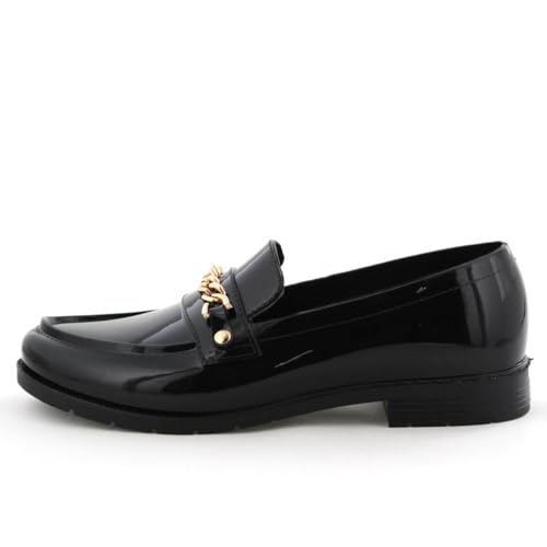 Himiko (Himiko) Rain Shoes, Waterproof, Rain Shoes, NICAL Rain Loafers 554001, Black, Size 245
