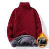 Men's 2025 Versatile High Neck Sweater - Thickened, Plus Velvet, Multi-Color, Warm Winter Knitwear