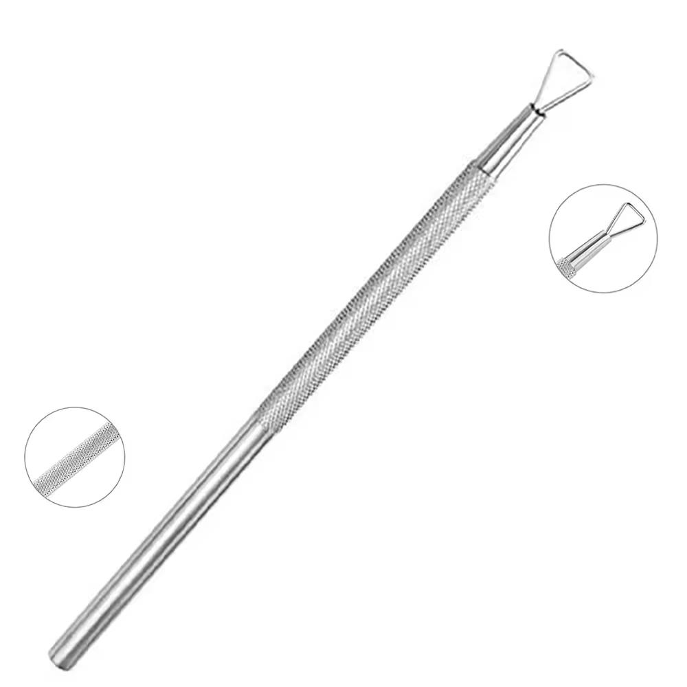 YIKOOLIN Cuticle Trimmer with Cuticle Pusher Nail Cuticle Nipper Professional Manicure Tools Stainless Steel Dual End Pusher