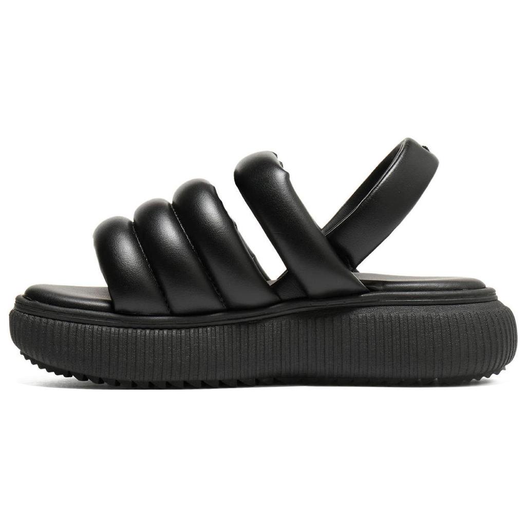 ONITSUKA TIGER Round Toe Slip-On Comfortable Fashion Beach Sandals Women Sandals Black 1182A623-001