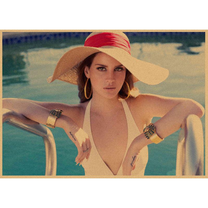 Large Vintage Lana Del Rey Music Star Poster - European & American Style Wall Art
