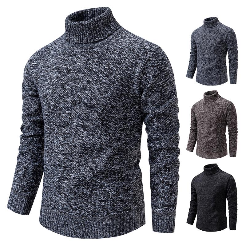 REHJJDFD Maglione Uomo Dolcevita In Cashmere E Cotone, Manica Lunga, Classico E Morbido, Per Autunno E Inverno, Taglie Forti