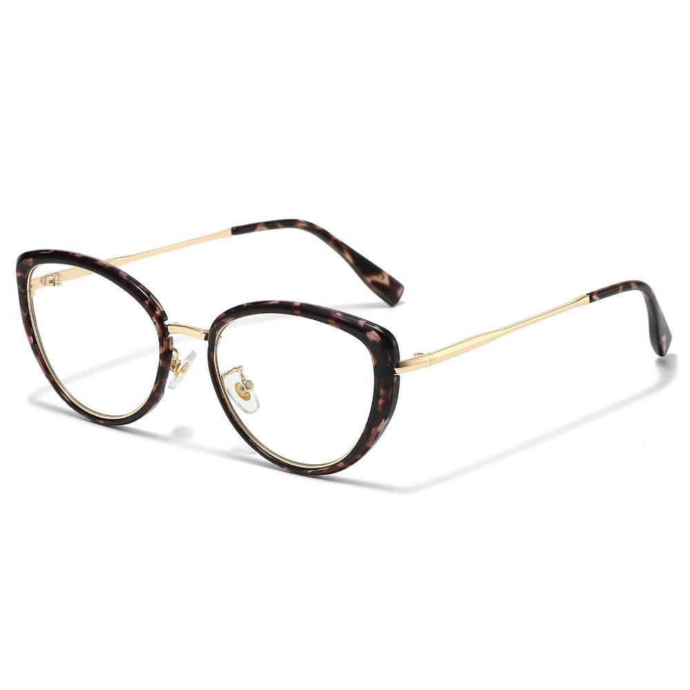 New cat eye fashion sunscreen metal sunglasses European and American retro personality trend high-end sunglasses