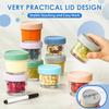 6pcs with Scale Baby Food Jar Reusable Salad Dressing Container Dipping Sauce Cup  Jam