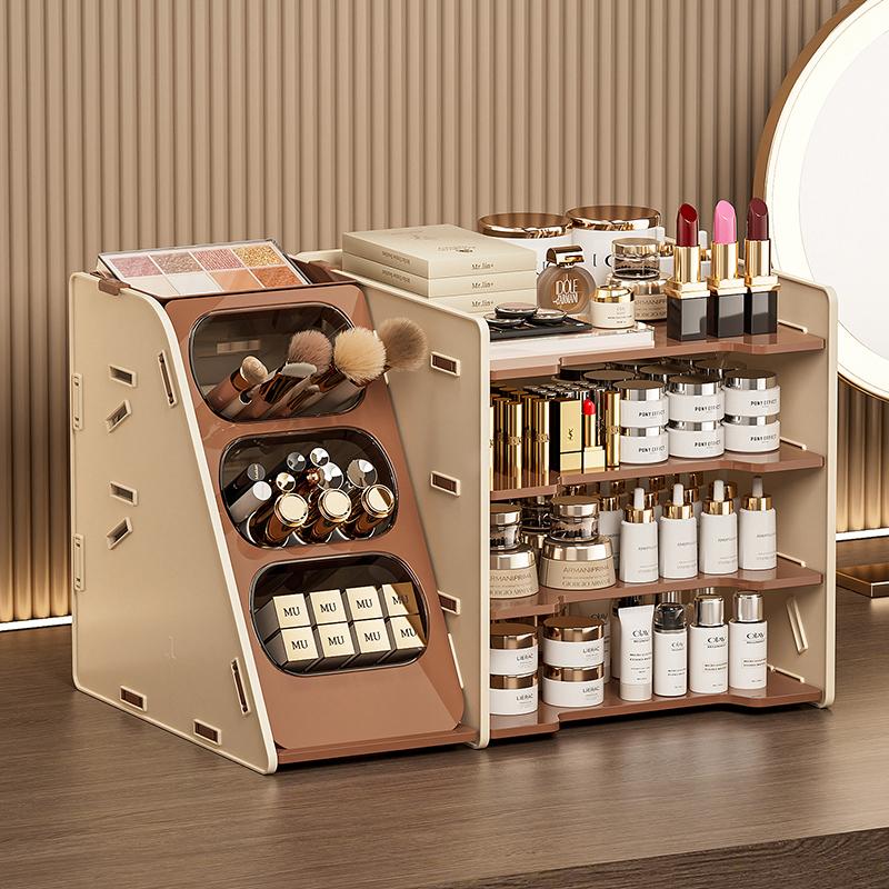 Desktop Storage Box, Office Desk File and Stationery Storage Rack, Cosmetics and Skincare Products Storage Cabinet