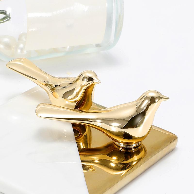 Bird Shaped Cabinet Knobs Door Handle Pulls Wall Hooks Hat Bag Hanging Hook Golden Cabinet Drawer Knobs Furniture Hardware